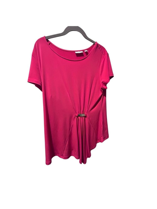 New York & Company Tops - New York Company Fuchsia Tunic Top Large Y2K Career Casual Chic
